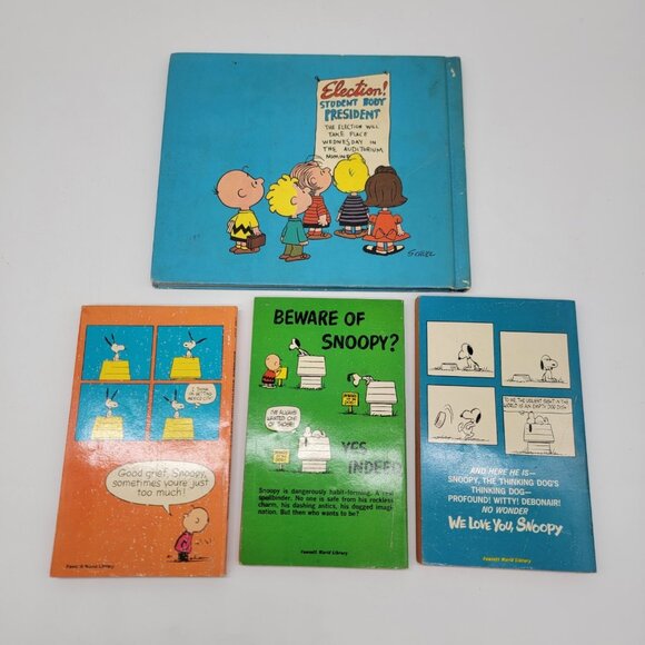Lot of 4 Vintage Peanuts Snoopy Books Charles M.‎ Schulz Charlie Brown - Picture 4 of 8